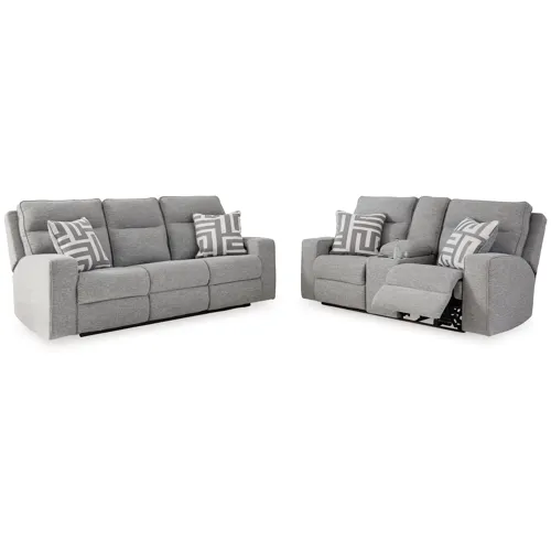 Biscoe Power Reclining Sofa and Loveseat