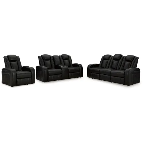 Caveman Den Power Reclining Sofa, Loveseat and Recliner
