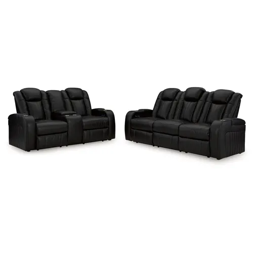 Caveman Den Power Reclining Sofa and Loveseat