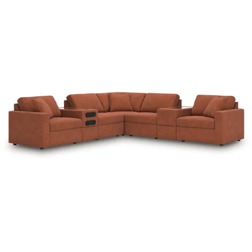 Modmax 7-Piece Balanced Sectional with Audio and Storage Consoles