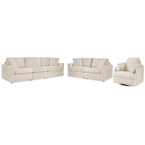 Modmax 3-Piece Sectional Sofa, 2-Piece Sectional Loveseat and Swivel Glider Recliner