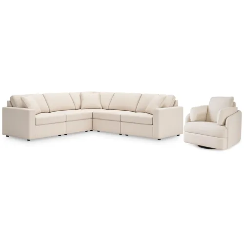 Modmax 5-Piece Sectional and Swivel Glider Recliner