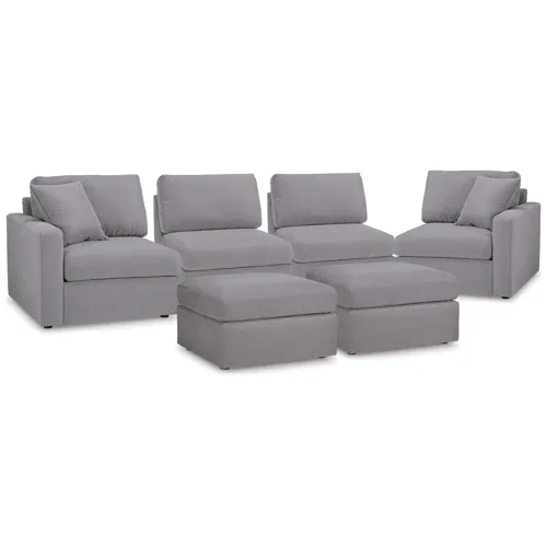 Modmax 4-Piece Sectional and 2 Ottomans