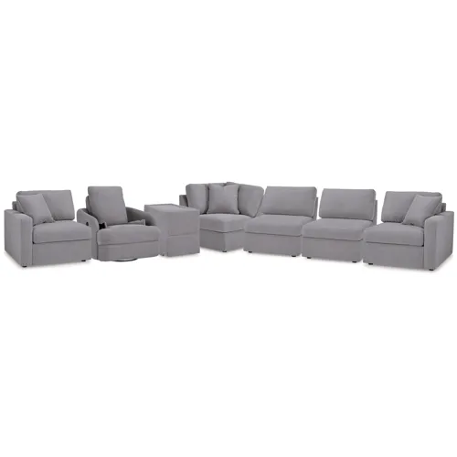 Modmax 6-Piece Sectional and Swivel Glider Recliner