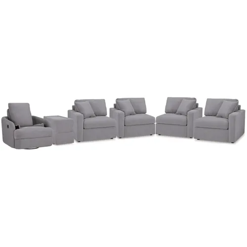 Modmax 3-Piece Sectional Sofa, 2-Piece Sectional Loveseat and Swivel Glider Recliner