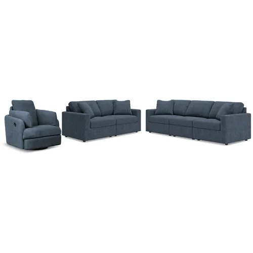 Modmax 3-Piece Sectional Sofa, 2-Piece Sectional Loveseat and Swivel Glider Recliner
