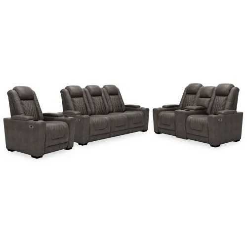HyllMont Power Reclining Sofa, Loveseat and Recliner