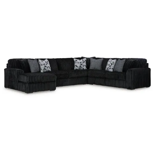 Midnight-Madness 4-Piece Sectional with Chaise