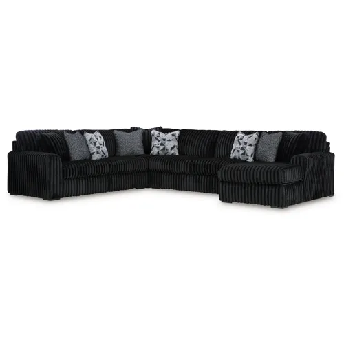 Midnight-Madness 4-Piece Sectional with Chaise