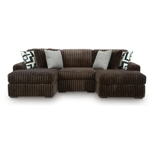 Midnight-Madness 3-Piece Double Chaise Sectional