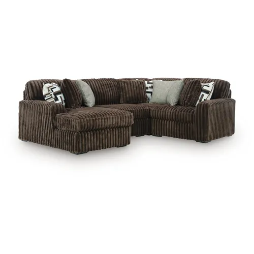 Midnight-Madness 4-Piece Sectional with Chaise
