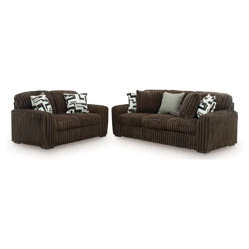 Midnight-Madness Sofa and Loveseat
