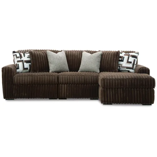 Midnight-Madness 3-Piece Sectional with Chaise
