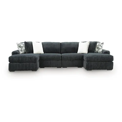 Midnight-Madness 4-Piece Double Chaise Sectional