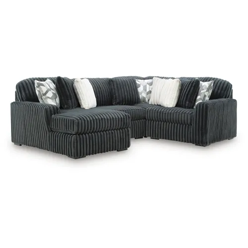 Midnight-Madness 4-Piece Sectional with Chaise