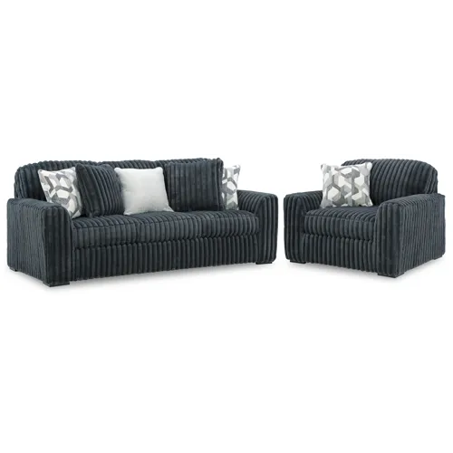 Midnight-Madness Sofa and Oversized Chair