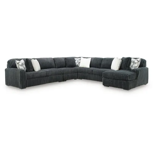 Midnight-Madness 5-Piece Sectional with Chaise