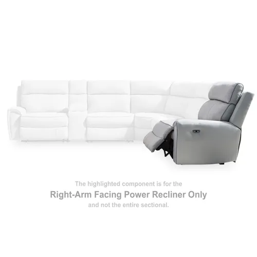 Social Pointe Right-Arm Facing Power Recliner