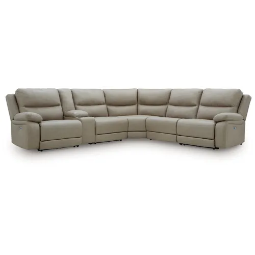 Brannigan 6-Piece Reclining Sectional with Storage Console