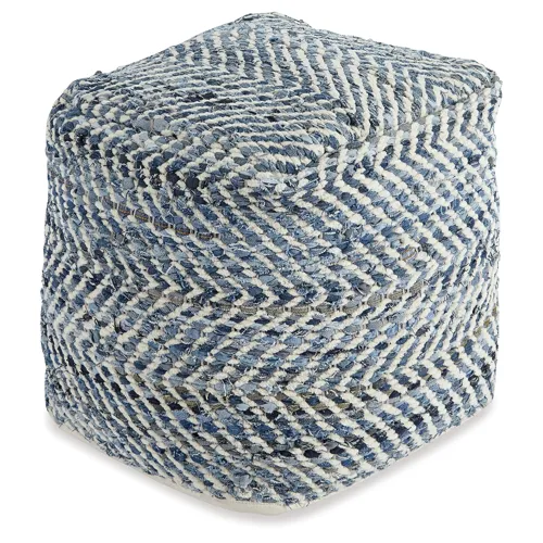 Chevron Pouf
