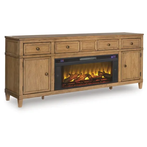 Sharlance 81" TV Stand with Electric Fireplace