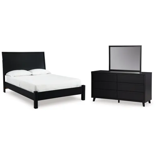 Danziar Queen Panel Bed, Dresser and Mirror
