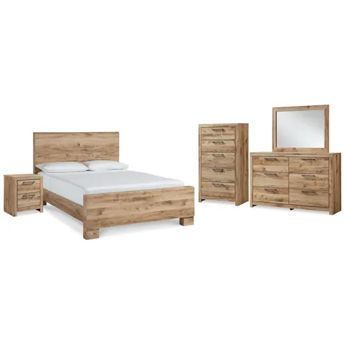 Hyanna Queen Panel Bed, Dresser, Mirror, Chest and Nightstand
