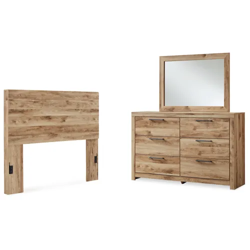 Hyanna Full Panel Headboard, Dresser and Mirror