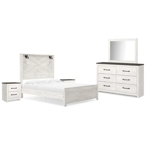 Gerridan Queen Panel Bed, Dresser, Mirror, and 2 Nightstands