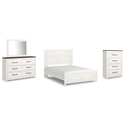 Gerridan Queen Panel Bed, Dresser, Mirror, and Chest