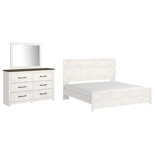 Gerridan King Panel Bed, Dresser and Mirror