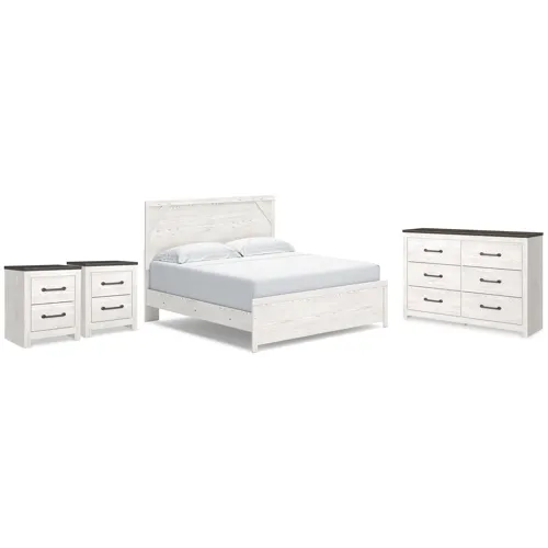 Gerridan King Panel Bed, Dresser and 2 Nightstands