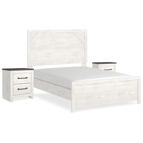 Gerridan Full Panel Bed and 2 Nightstands