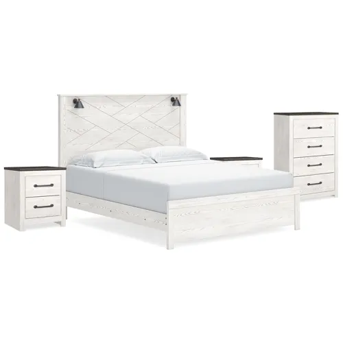 Gerridan King Panel Bed, Chest and 2 Nightstands