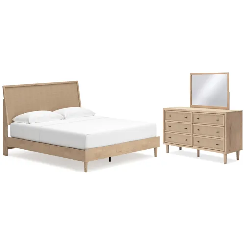 Cielden King Panel Bed, Dresser and Mirror