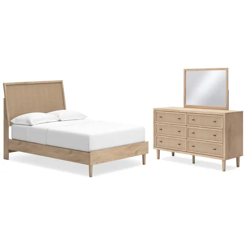 Cielden Full Panel Bed, Dresser and Mirror