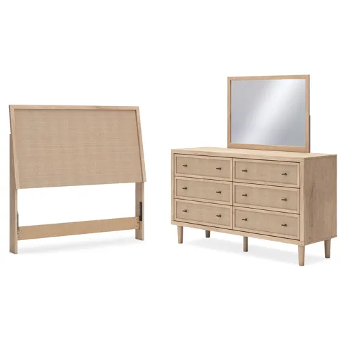 Cielden Full Panel Bed, Dresser and Mirror