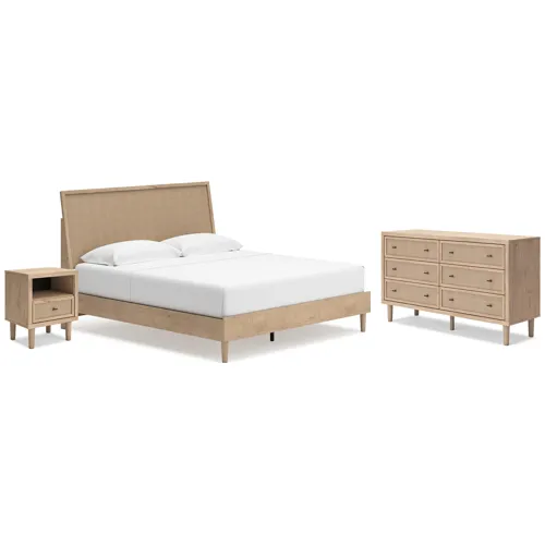 Cielden King Panel Bed, Dresser and Nightstand