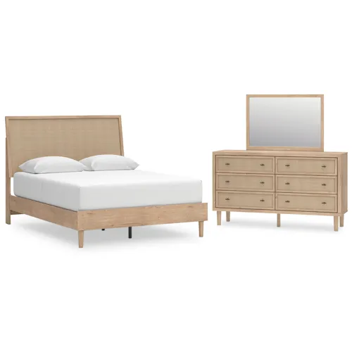 Cielden Queen Panel Bed, Dresser and Mirror