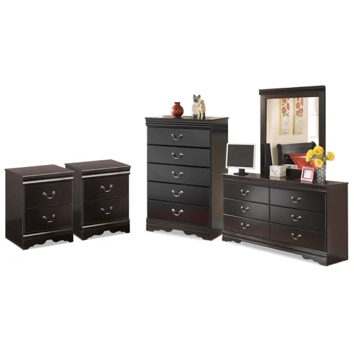 Huey Vineyard Dresser, Mirror, Chest and 2 Nightstands