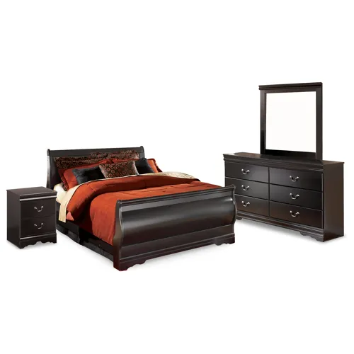 Huey Vineyard Full Sleigh Bed, Dresser, Mirror and Nightstand