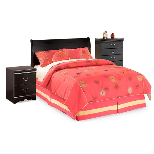 Huey Vineyard Full Sleigh Headboard, Chest and Nightstand