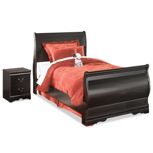 Huey Vineyard Twin Sleigh Bed and Nightstand