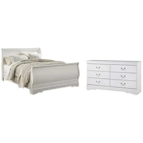 Anarasia Queen Sleigh Bed and Dresser