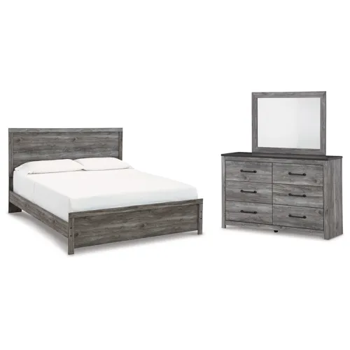 Bronyan King Panel Bed, Dresser and Mirror