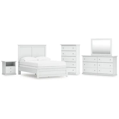 Bostwick Shoals Full Panel Bed, Dresser, Mirror, Chest, and Nightstand