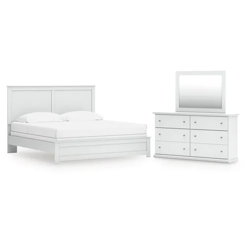 Bostwick Shoals King Panel Bed, Dresser and Mirror