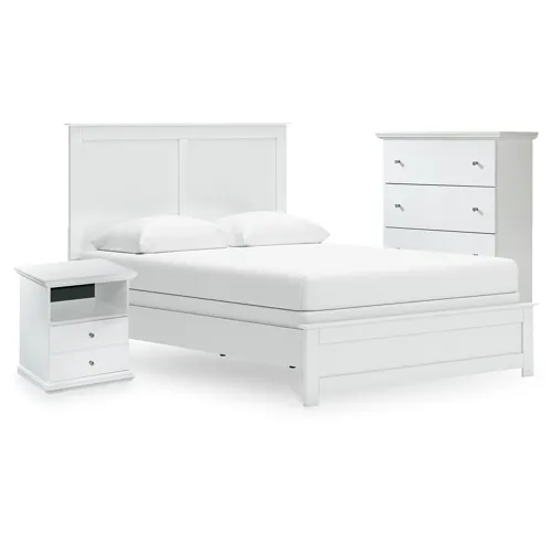 Bostwick Shoals Queen Panel Bed, Cheat and Nightstand
