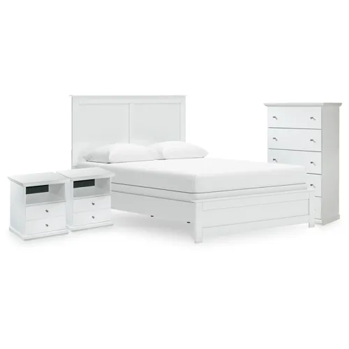 Bostwick Shoals Queen Panel Bed, Chest and 2 Nightstands