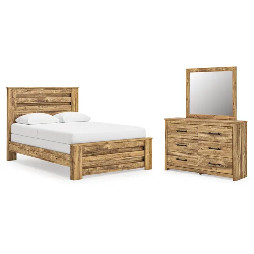 Maystonna Queen Panel Bed, Dresser and Mirror